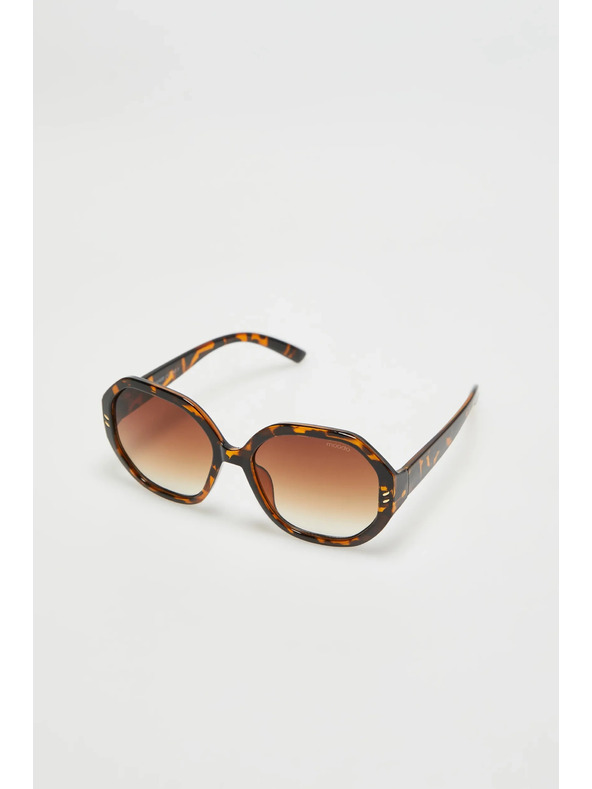 Moodo Okuliare s guľatými sklami hnedé Moodo