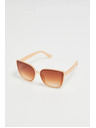 Moodo Slnečné okuliare s plastovými obrubami béžové Moodo