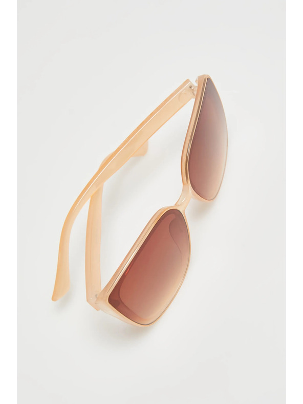Moodo Slnečné okuliare s plastovými obrubami béžové Moodo