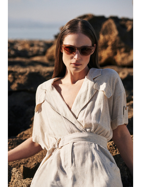 Moodo Okuliare s hrubými obrubami béžové Moodo