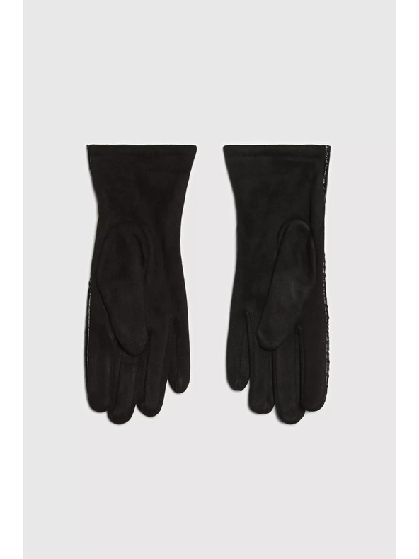 Moodo Prešívané rukavice čierne Moodo