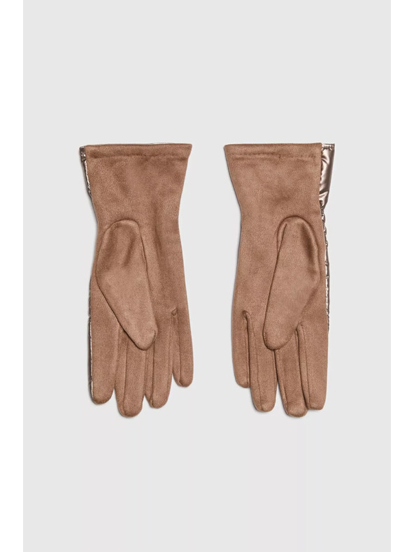 Moodo Prešívané rukavice hnedé Moodo