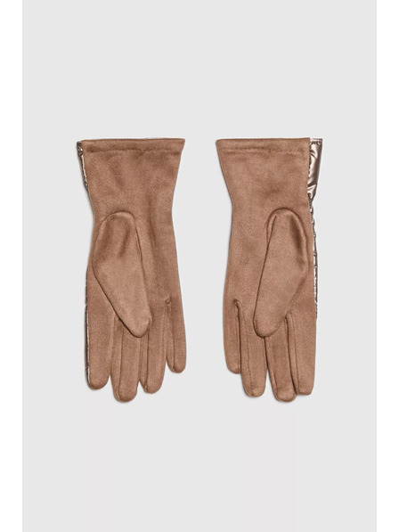 Moodo Prešívané rukavice hnedé Moodo