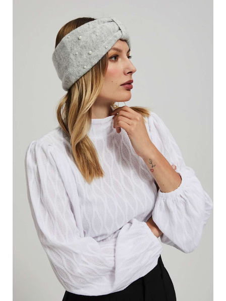 Moodo Pletená sivá čelenka Moodo