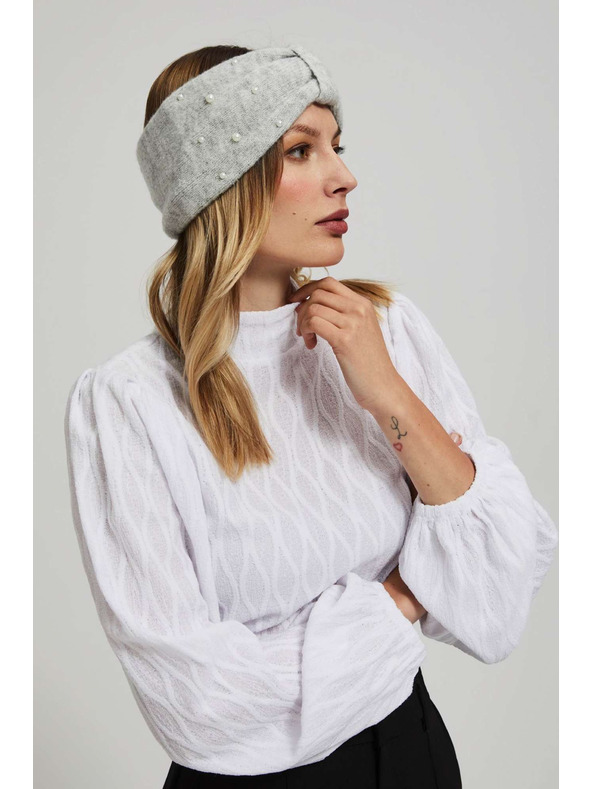 Moodo Pletená sivá čelenka Moodo