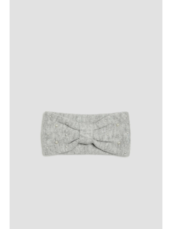 Moodo Pletená sivá čelenka Moodo