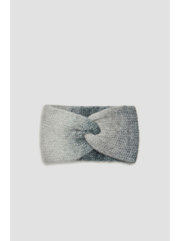 Moodo Teplá pletená čelenka do vlasov sivá Moodo