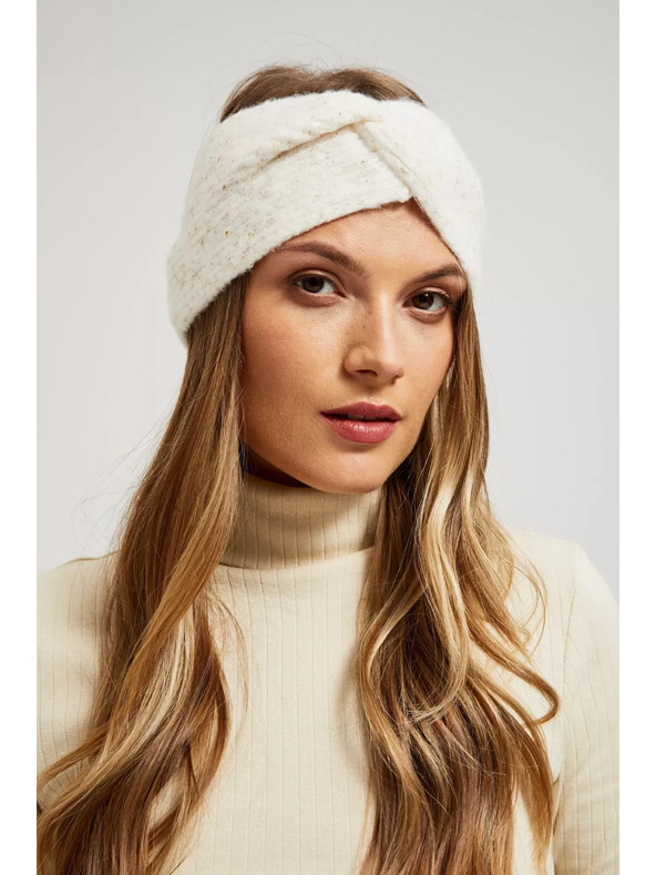 Moodo Teplá čelenka do vlasov piesková Moodo