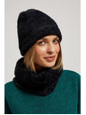 Moodo Teplá kožušinová čiapka čierna Moodo