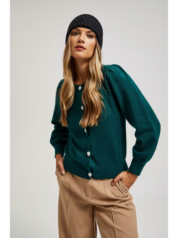 Moodo Pletená čierna čiapka Moodo