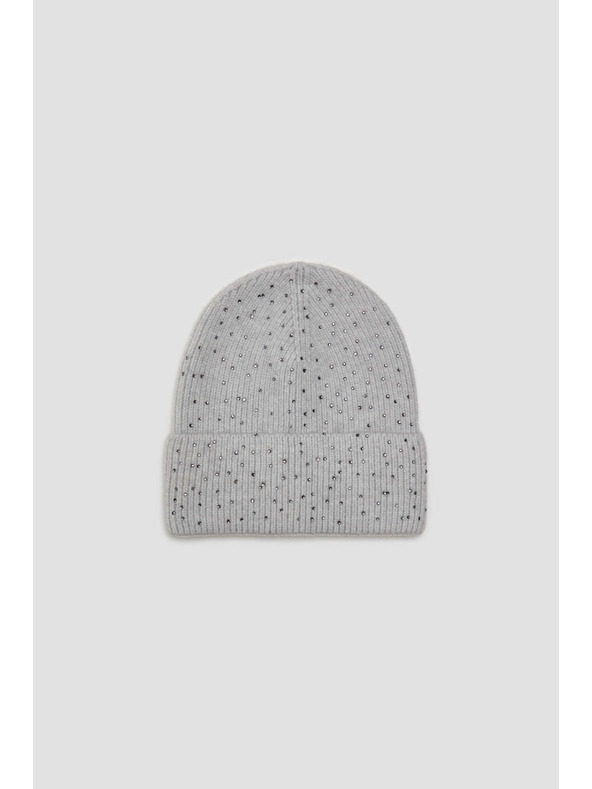 Moodo Pletená sivá čiapka Moodo