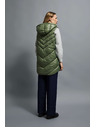 Moodo Prešívaná vesta s kapucňou olivová Moodo