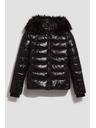 Moodo Prešívaná bunda s kožušinovou kapucňou Moodo