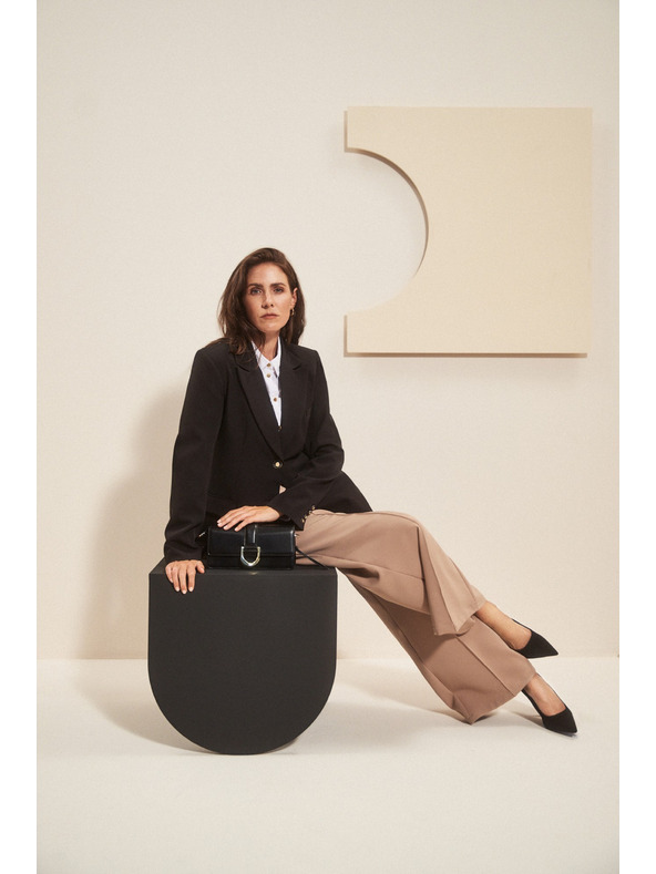 Moodo Jednostranný blejzer čierny Moodo