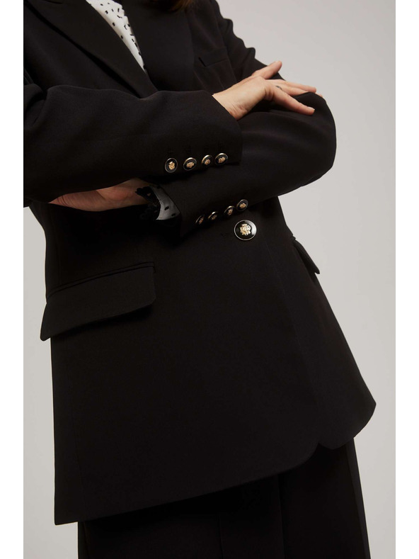 Moodo Jednostranný blejzer čierny Moodo