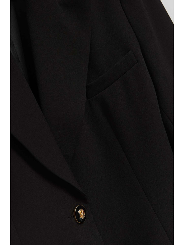 Moodo Jednostranný blejzer čierny Moodo