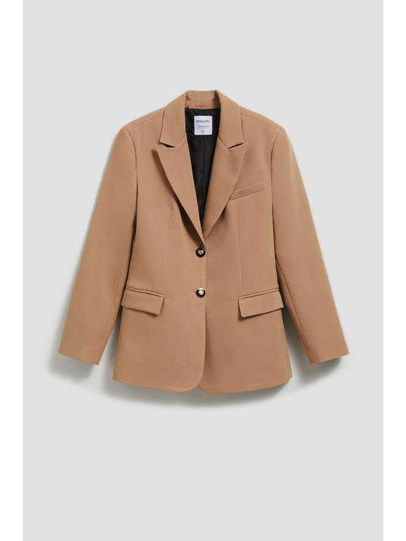 Moodo Jednostranný blejzer tmavo béžový Moodo