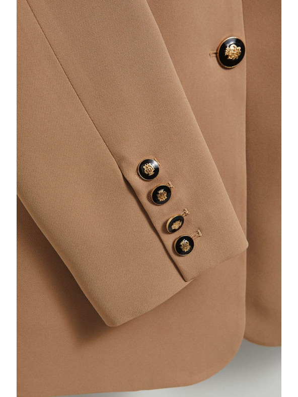 Moodo Jednostranný blejzer tmavo béžový Moodo