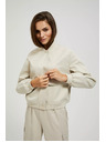 Moodo Béžová bomber bunda s vreckami Moodo