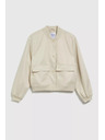 Moodo Béžová bomber bunda s vreckami Moodo