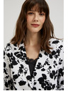 Moodo Sako s 3/4 rukávmi čierno-biele Moodo