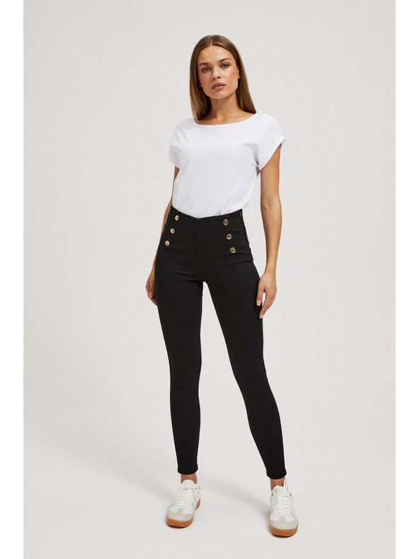 Moodo Džínsy s ozdobnými gombíkmi Moodo