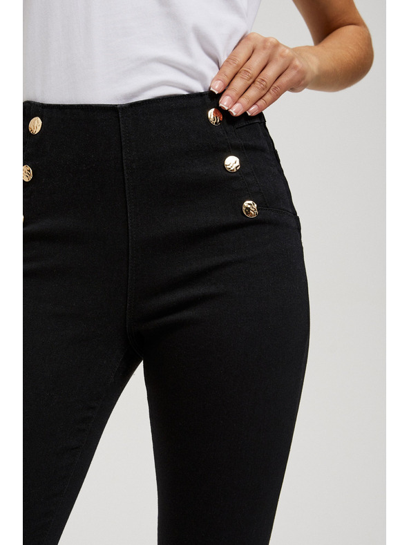 Moodo Džínsy s ozdobnými gombíkmi Moodo