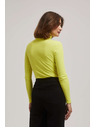 Moodo Rebrovaná blúzka so stojačikom limetková Moodo