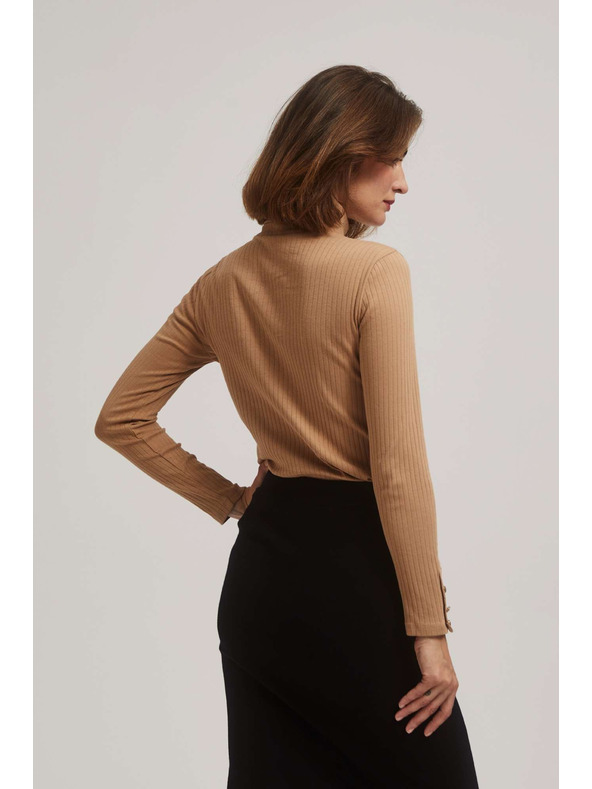 Moodo Rebrovaná blúzka so stojačikom Moodo