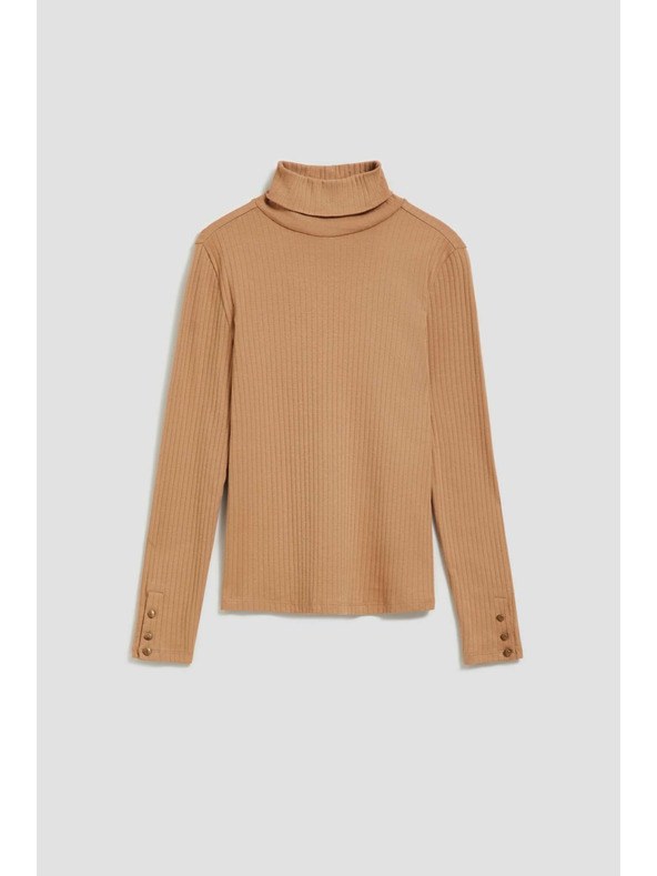 Moodo Rebrovaná blúzka so stojačikom Moodo