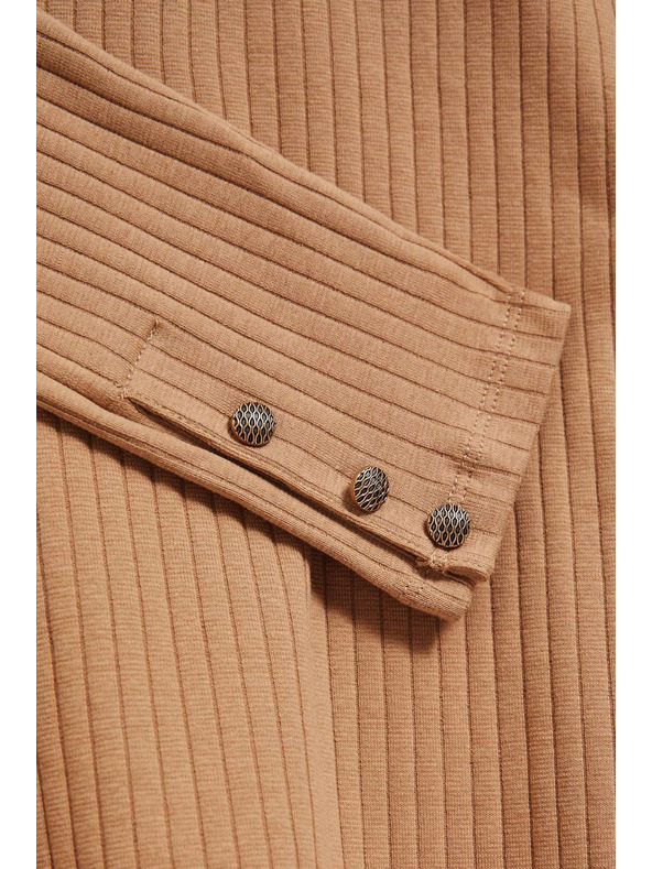 Moodo Rebrovaná blúzka so stojačikom Moodo