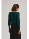 Moodo Smaragdová blúzka s výstrihom do V Moodo