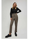 Moodo Šedé kockované nohavice Moodo