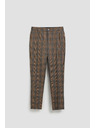 Moodo Šedé kockované nohavice Moodo