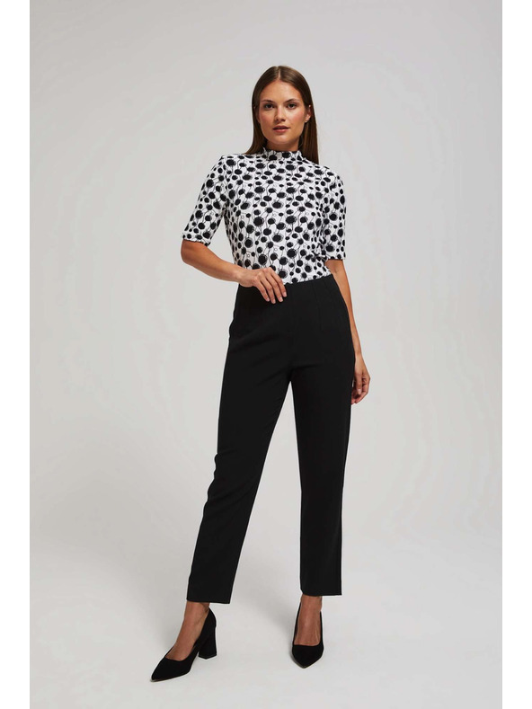 Moodo Čierne nohavice s rovnou nohavicou Moodo