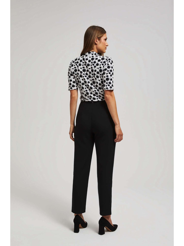 Moodo Čierne nohavice s rovnou nohavicou Moodo