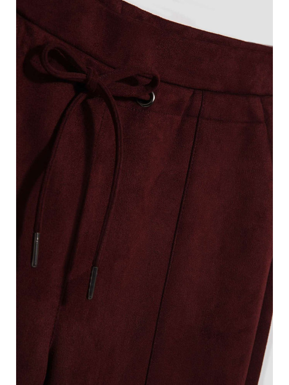 Moodo Gaštanové nohavice so šnúrkou Moodo