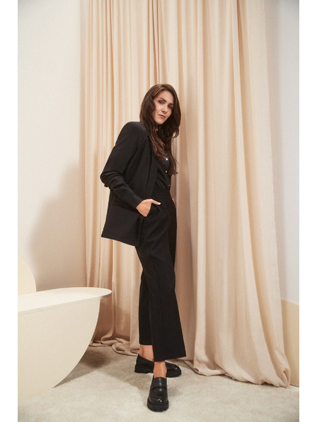 Moodo Hladké nohavice so širokými nohavicami Moodo