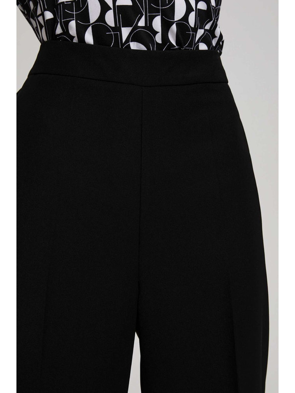 Moodo Hladké nohavice so širokými nohavicami Moodo