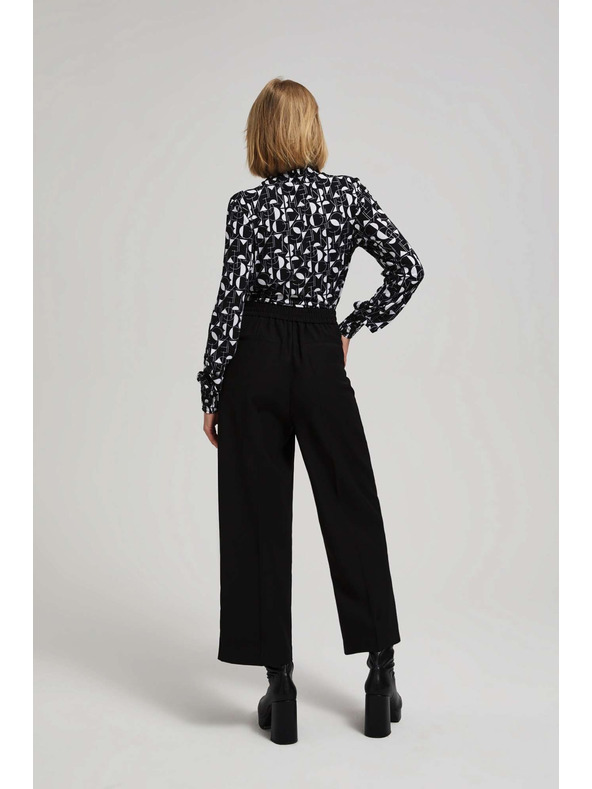 Moodo Hladké nohavice so širokými nohavicami Moodo