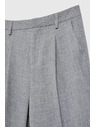 Moodo Spoločenské šedé nohavice so zahrnutými nohavicami do záhybu Moodo