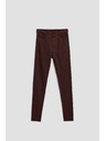 Moodo Voskované úzke nohavice gaštanové Moodo