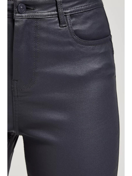 Moodo Voskované úzke nohavice šedé Moodo