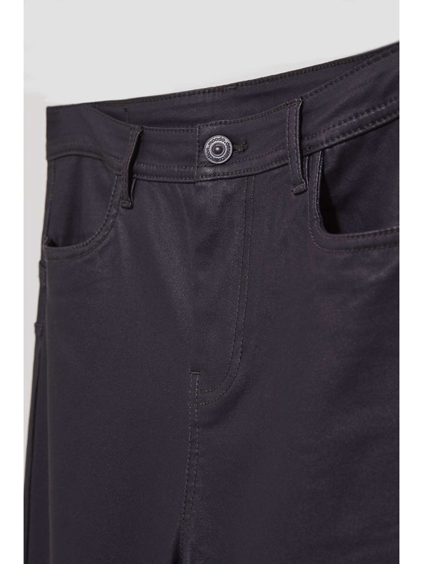 Moodo Voskované úzke nohavice šedé Moodo