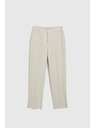 Moodo Hladké nohavice cigaretového strihu béžové Moodo