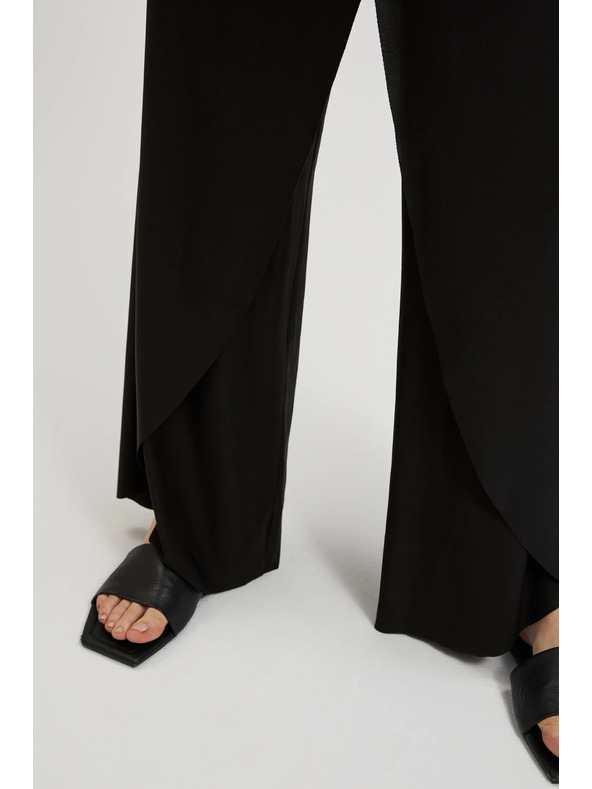 Moodo Čierne nohavice so širokými nohavicami Moodo