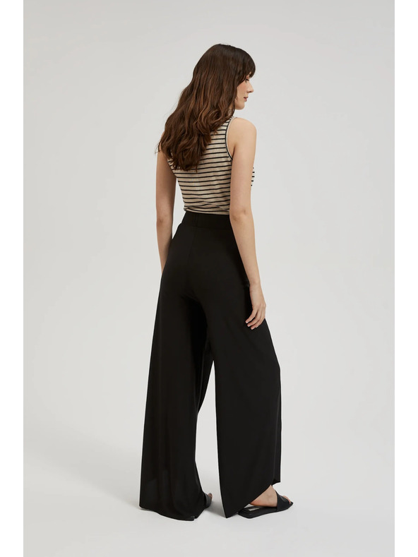 Moodo Čierne nohavice so širokými nohavicami Moodo