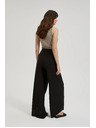 Moodo Čierne nohavice so širokými nohavicami Moodo