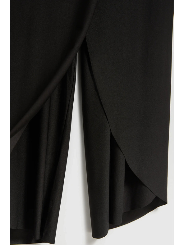 Moodo Čierne nohavice so širokými nohavicami Moodo