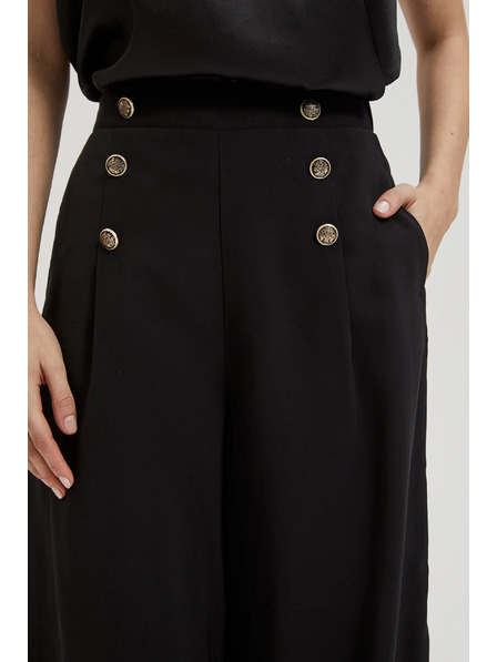 Moodo Čierne nohavicové sukne so zdobenými gombíkmi Moodo